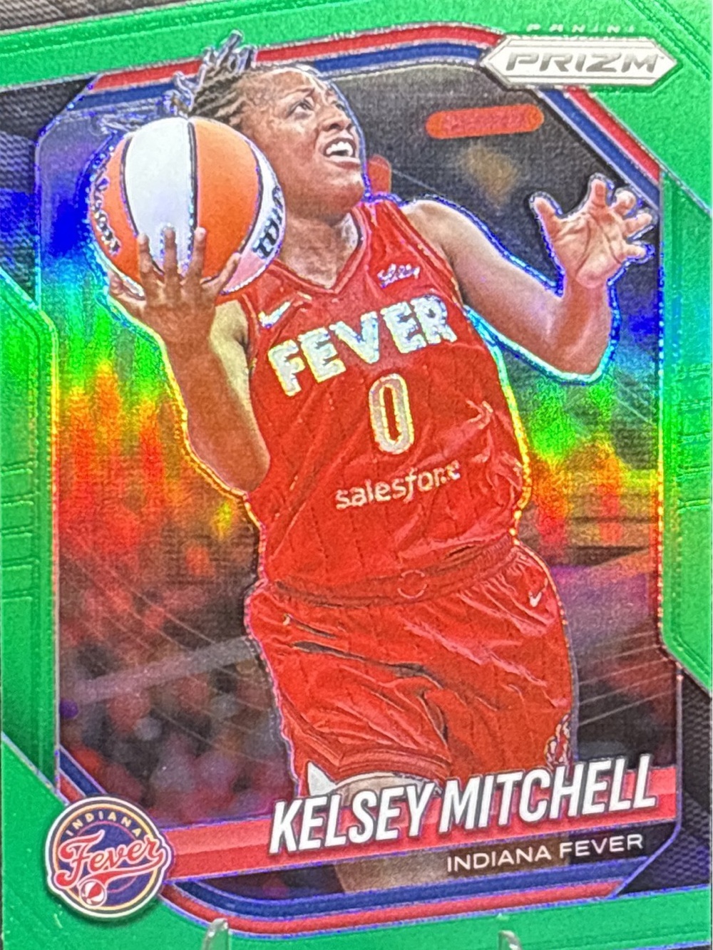 Panini Green Prizm Kelsey Mitchell Indiana Fever Card